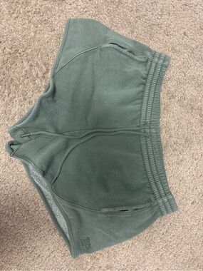 PINK Victoria's Secret Green Cozy Drawstring Athletic Shorts